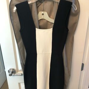 Mini black/white bcbg dress